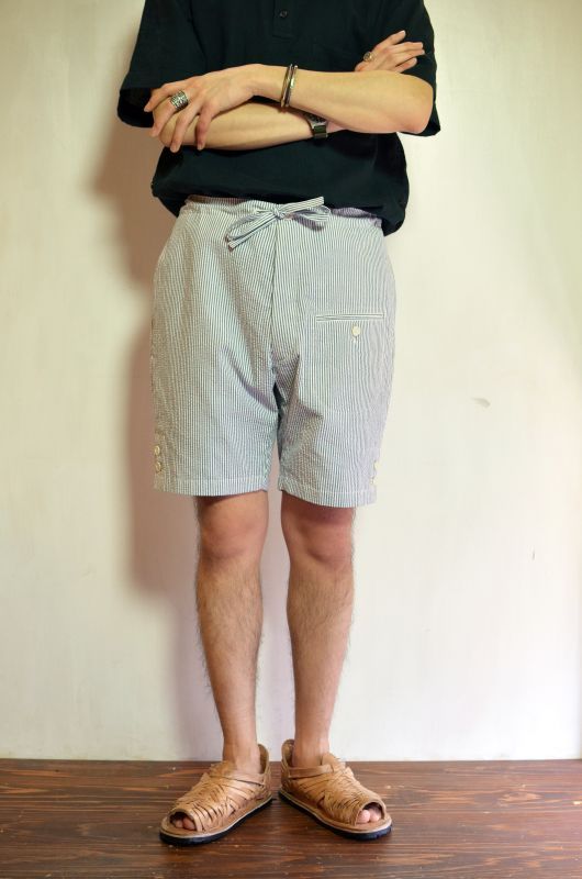 YOTA TOKI (ヨータトキ) DRAWSTRING SHORT [Sucker Stripe/Navy] が入荷しました