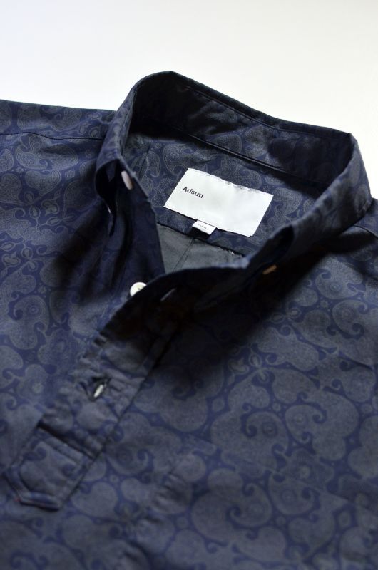 Adsum (アドサム) Shortsleeve B.D. Pullover [Overdyed Paisley] が入荷しました