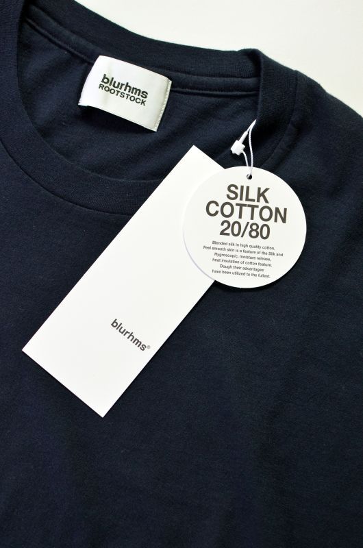 blurhms (ブラームス) Silk Cotton Jersey Circle-Neck [Black Navy] が入荷しました