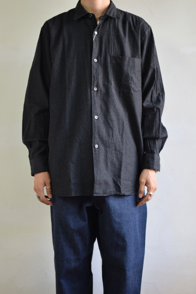 COMOLI (コモリ) コットンネル コモリシャツ [CHARCOAL] が入荷しま