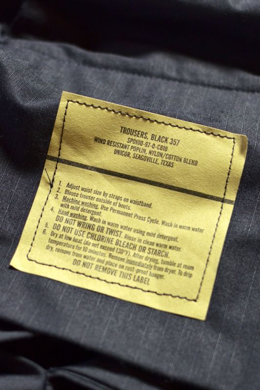 [DEAD STOCK] US MILITARY / RIP STOP 6POCKRT PANTS -BLACK- が再入荷しました