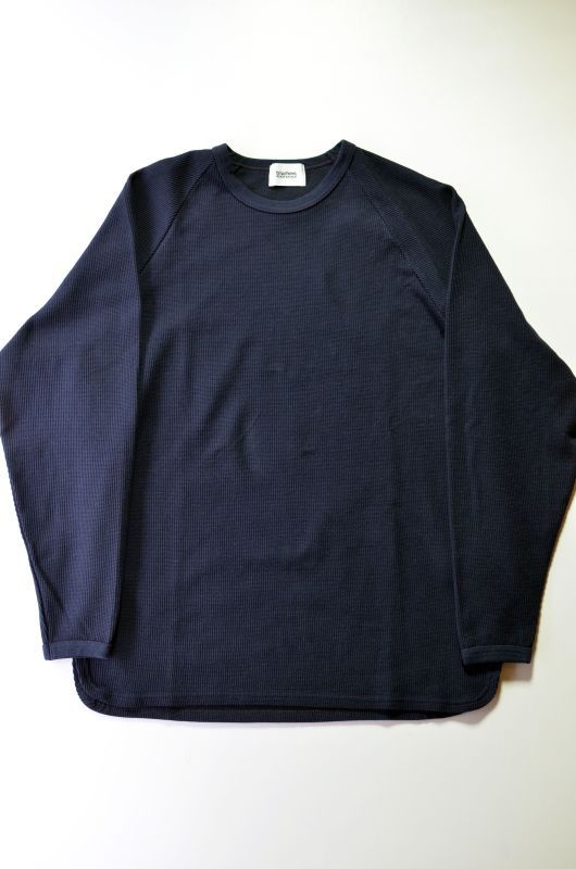 blurhms (ブラームス) Rough & Smooth Thermal Loose Fit Raglan L/S [Black Navy] が入荷しました