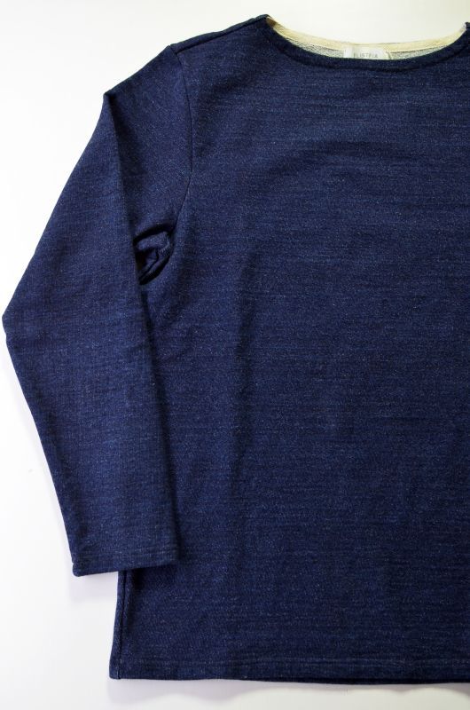 FLISTFIA (フリストフィア) Indigo Boat Neck Sweat [Dark Blue Indigo] が入荷しました