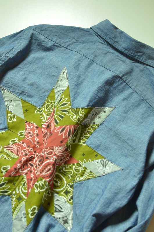 oaxaca (オアハカ) CAMP SHIRTS QUILT BANDANA [blue chambray]が入荷しました