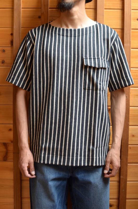 snow peak (スノーピーク) CottonLinenStripedTshirt [Black×Ecru]が入荷しました。