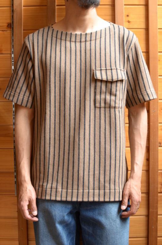 snow peak (スノーピーク) CottonLinenStripedTshirt [Brown×Black]が入荷しました。