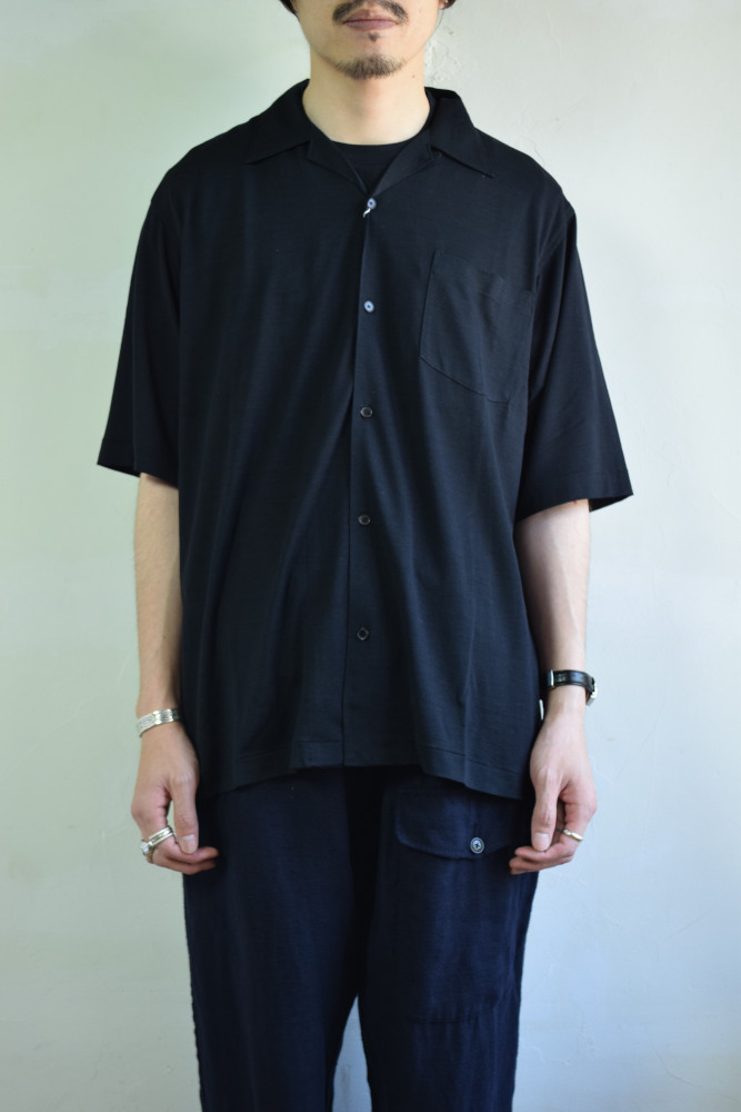 COMOLI コモリ ウール天竺 半袖シャツ [NAVY が入荷しました。   MEETS