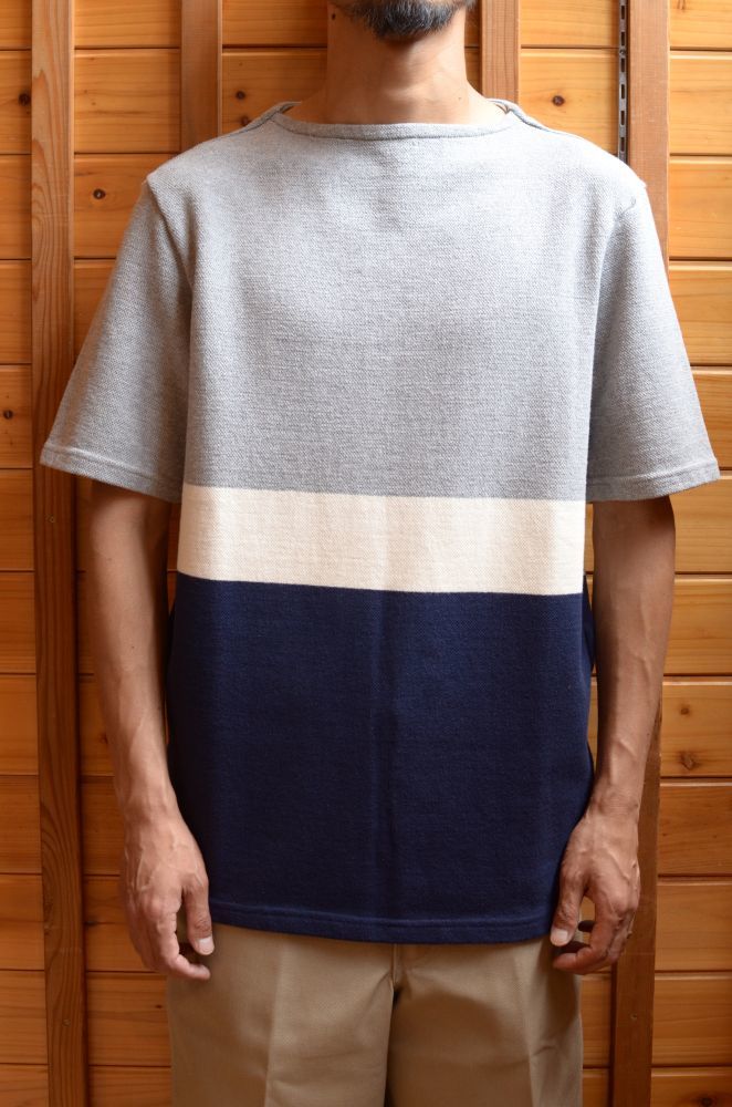 FLISTFIA (フリストフィア) Short Sleeve Basque Shirts〔Grey/Off White/Navy〕が入荷しました。