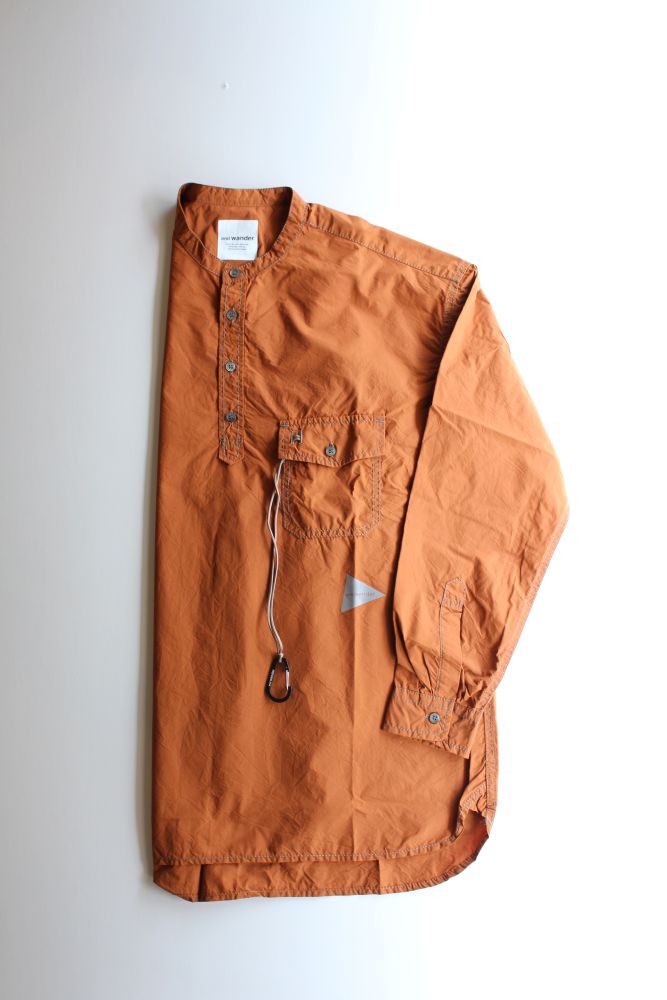 and wander (アンドワンダー) CORDURA typewriter over shirt 〔camel〕が入荷しました。