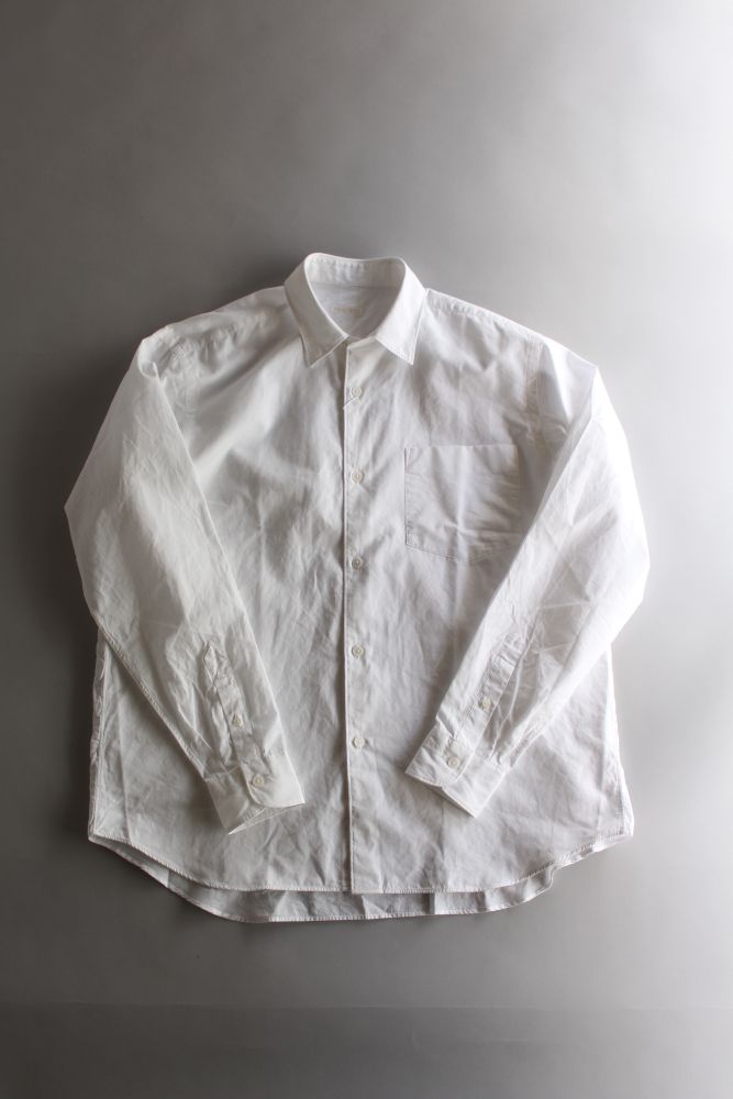COMOLI (コモリ) Wフロント コモリシャツ [WHITE]が入荷しました。