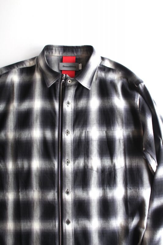 Beautilities(ビューティリティーズ) Utility Zip Shirt [Black Hombre Check] が入荷しました。