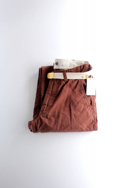MASTER & Co. (マスターアンドコー) CHINO PANTS with BELT [BROWN] が入荷しました。