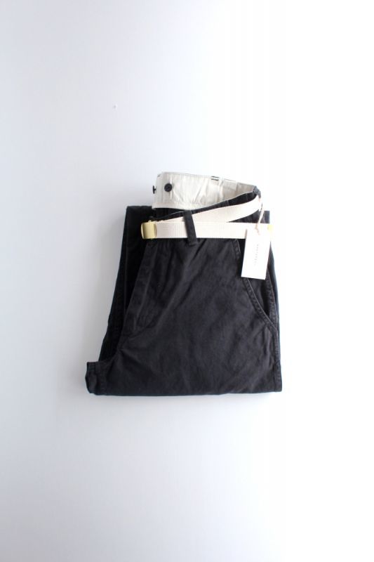 MASTER & Co. (マスターアンドコー) CHINO PANTS with BELT [BLACK] が入荷しました。