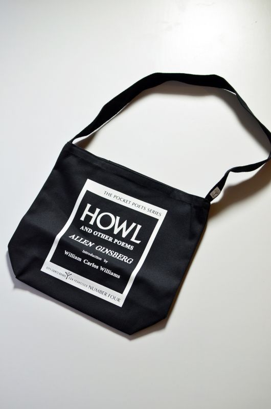 画像1: City Lights Bookstore (シティーライツブックストアー) Howl Shoulder Bag [BLACK] (1)