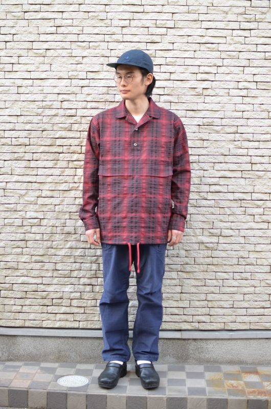 WOOLRICH(ウールリッチ) PE MESH P/O SHIRT 〔Red/Black〕