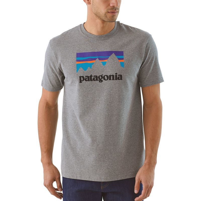 patagonia Tシャツ ショップ・ステッカー　ブラック S パタゴニアメンズ