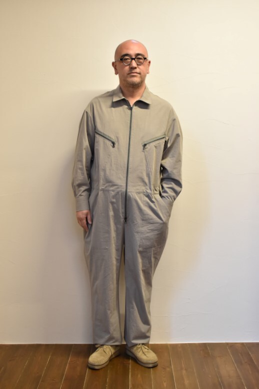 Scye (サイ) Cotton Weather Cloth Jumpsuits [OLIVE GREY]