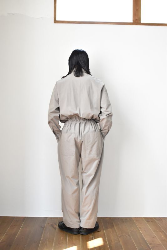 Scye (サイ) Cotton Weather Cloth Jumpsuits [OLIVE GREY]