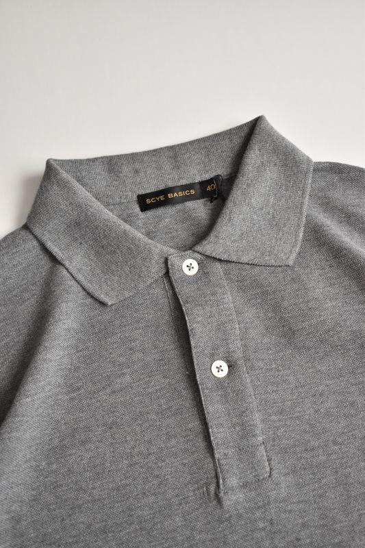 SCYE BASICS (サイベーシックス) Cotton Pique Polo Shirt [2-colors]