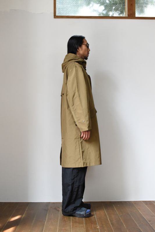 DESCENTE PAUSE (デサントポーズ) HOODED OVER COAT [BROWN]
