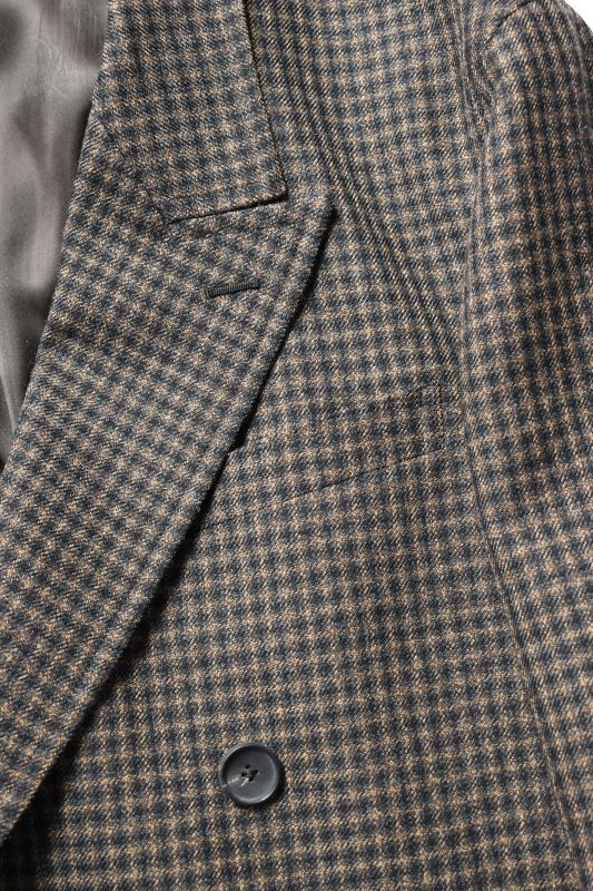Scye (サイ) Shetland Wool Tweed D・B Short Coat [CAMEL]