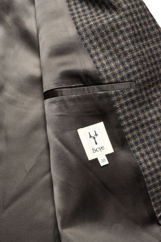 Scye (サイ) Shetland Wool Tweed D・B Short Coat [CAMEL]