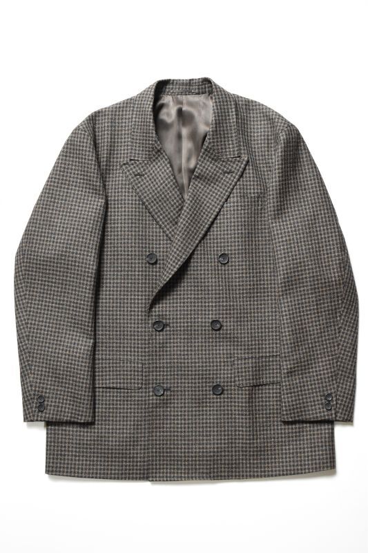 Scye (サイ) Shetland Wool Tweed D・B Short Coat [CAMEL]