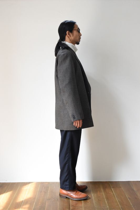 Scye (サイ) Shetland Wool Tweed D・B Short Coat [CAMEL]