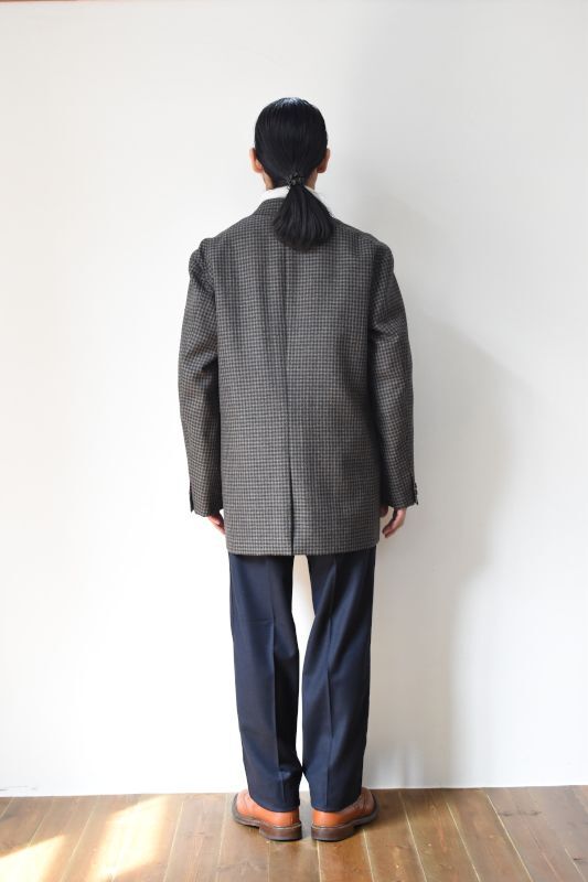 Scye (サイ) Shetland Wool Tweed D・B Short Coat [CAMEL]