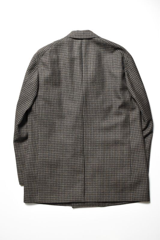 Scye (サイ) Shetland Wool Tweed D・B Short Coat [CAMEL]