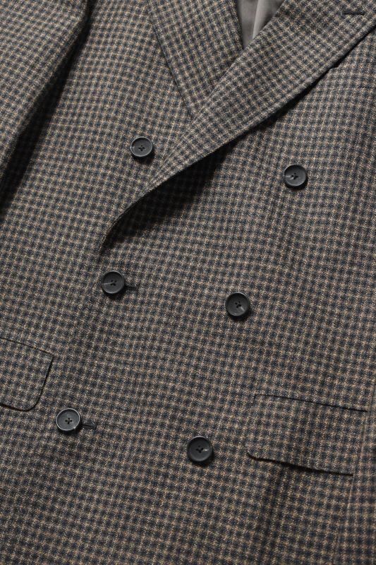 Scye (サイ) Shetland Wool Tweed D・B Short Coat [CAMEL]