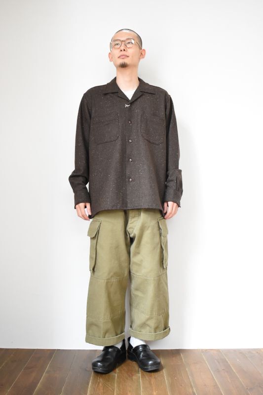 MOJITO (モヒート) ABSHINTH SHIRT Bar.2.0 -wool nep stretch- [BLK]