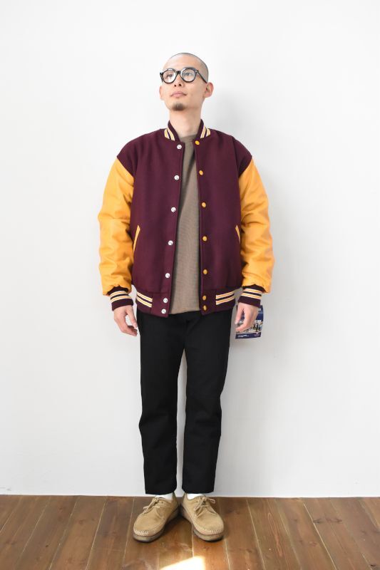 GAME SPORTSWEAR(ゲームスポーツウェア) THE VARSITY JACKET [Maroon ...