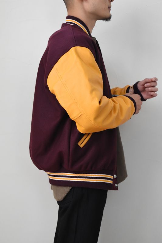 GAME SPORTSWEAR(ゲームスポーツウェア) THE VARSITY JACKET [Maroon