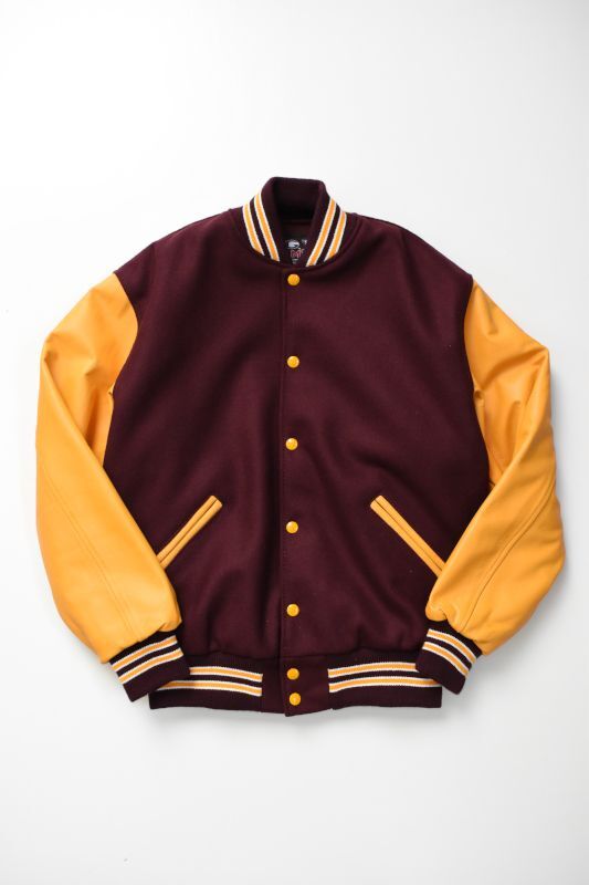 GAME SPORTSWEAR(ゲームスポーツウェア) THE VARSITY JACKET [Maroon ...