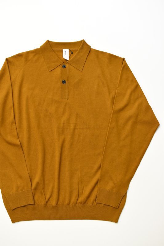 【SALE】MEIAS (メイアス) WOOL POLO PULL OVER＋TEFLON [BROWN]