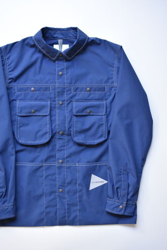画像1: 【SALE】and wander (アンドワンダー) Kevlar jacket [BLUE] (1)