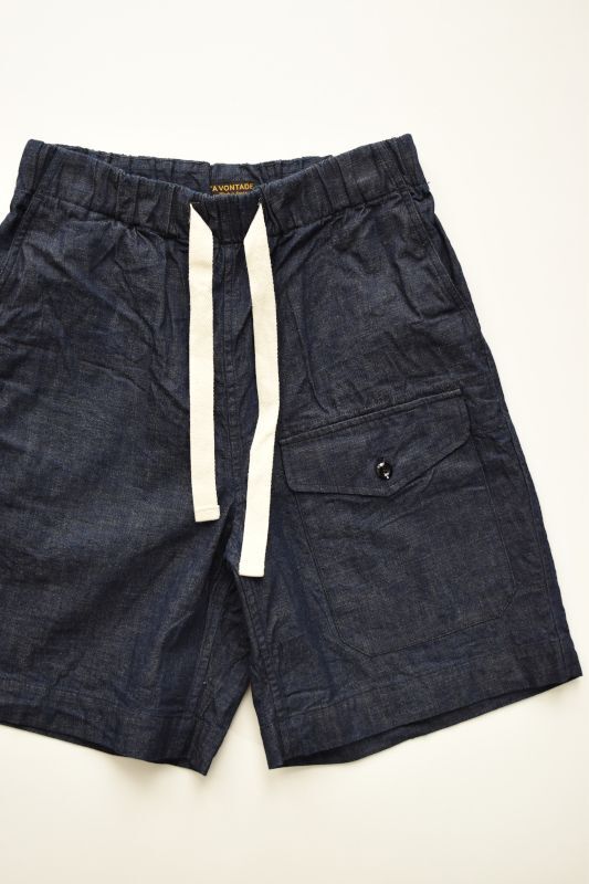 日本製/今治産 A VONTADE アボンタージュ Fatigue Shorts インディゴ M