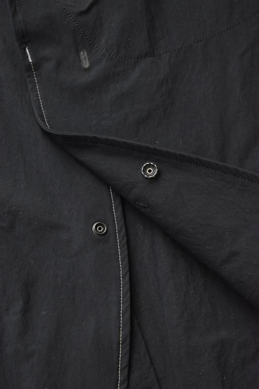 and wander (アンドワンダー) plain tailored stretch jacket [BLACK]