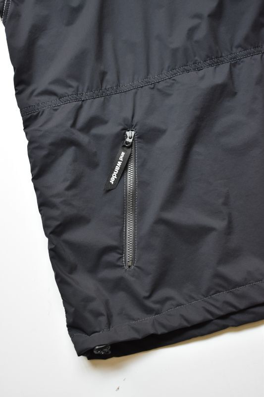 and wander (アンドワンダー) PERTEX wind T [BLACK]