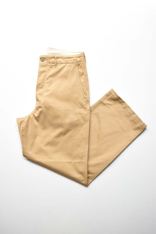 画像1: SCYE BASICS (サイベーシックス) San Joaquin Chino 41 Khaki Trousers [BEIGE] (1)