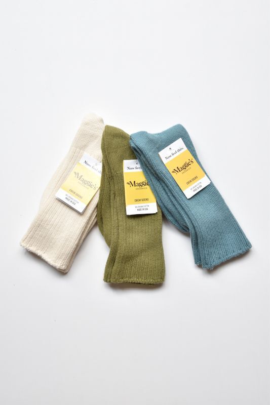 画像1: Maggie's Organics (マギーズオーガニックス) Organic Cotton Crew Socks  [3-colors] (1)