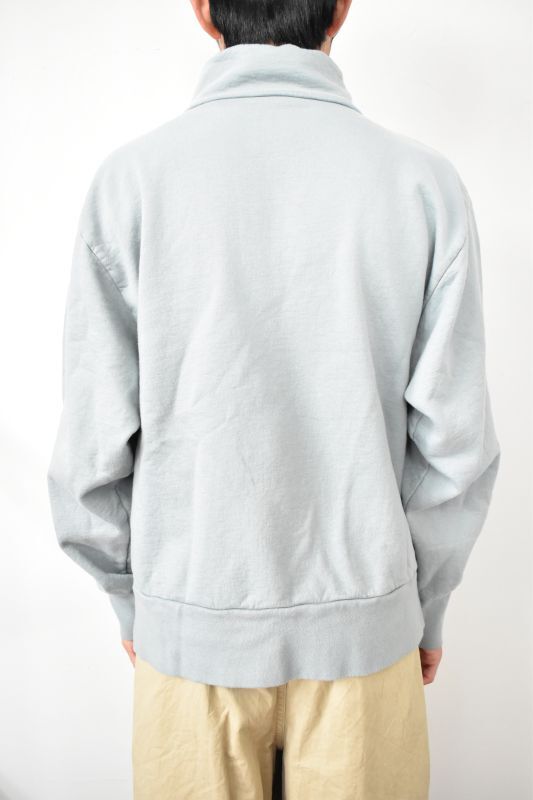 WALLA WALLA SPORT(ワラワラスポーツ) HALF ZIP SWEAT SHIRT [SMOKY AQUA]