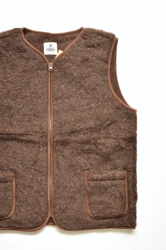 COLD BREAKER(コールドブレイカー) NO COLLAR VEST [BROWN]
