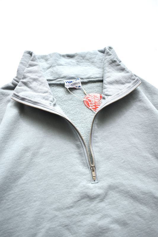WALLA WALLA SPORT(ワラワラスポーツ) HALF ZIP SWEAT SHIRT [SMOKY AQUA]