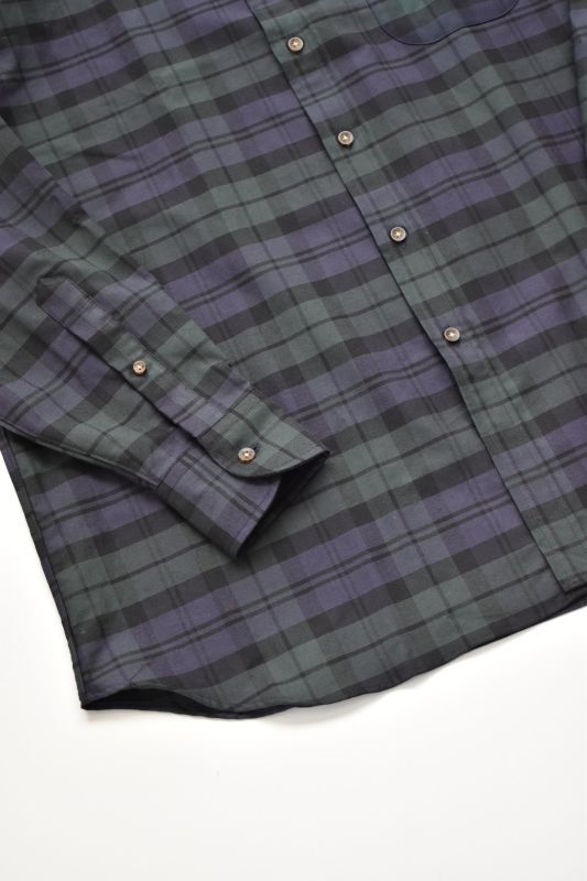 INDIVIDUALIZED SHIRTS (インディビジュアライズドシャツ) Woodsman Oxford Over Sized Button  Down Shirt [NAVY/GREEN]