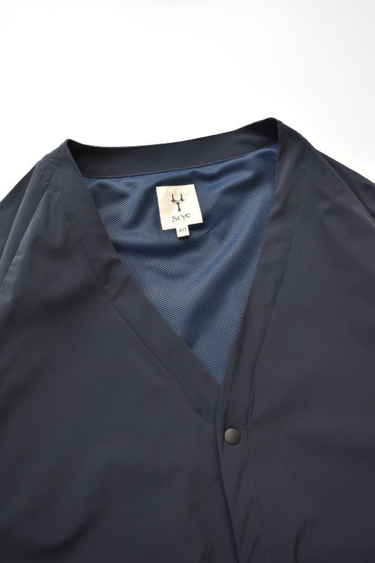 Scye (サイ) Ultra 2Way Nylon Stretch Snap Cardigan [DARK NAVY]