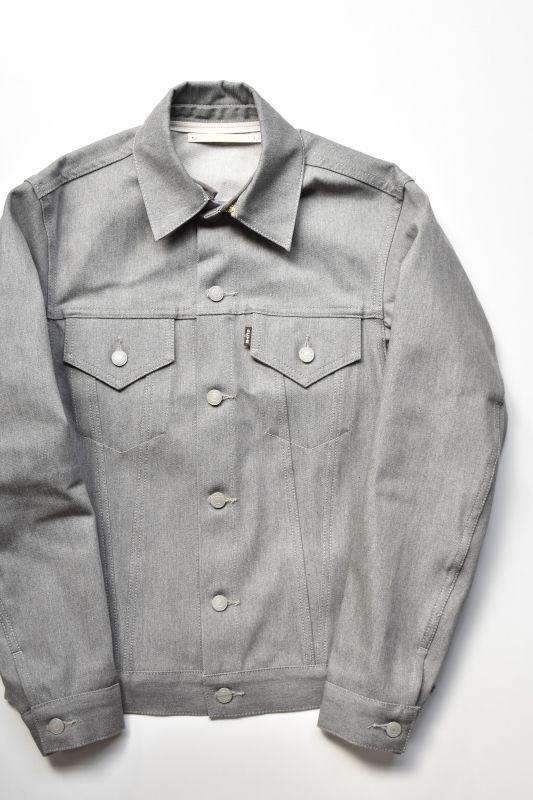 画像1: SCYE BASICS (サイベーシックス) Melange Grey Detachable Collar Jacket [TOP GREY] (1)