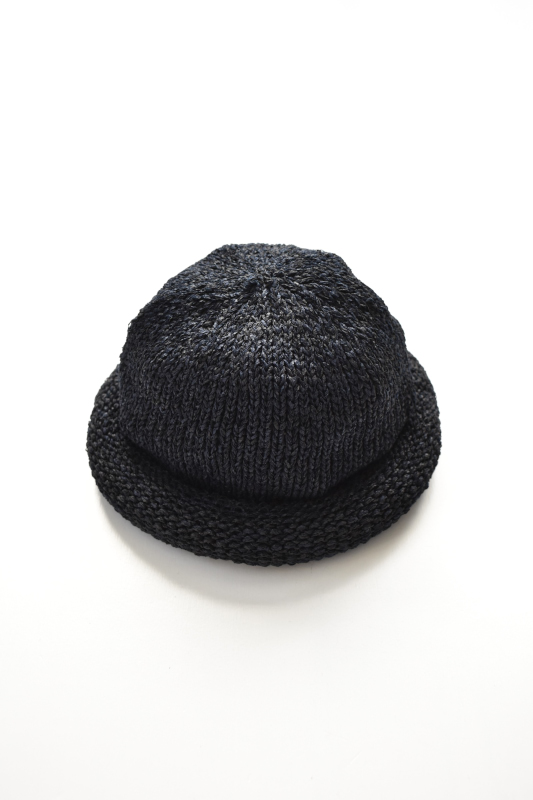 画像1: Indietro Association (インディエトロアソシエーション)  Japanese Paper Knit Cap [BLACK] (1)
