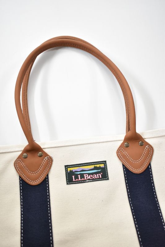 Leather-Handle Katahdin Boat and Tote Blue/Natural Large, Canvas Canvas/Leather | L.L.Bean